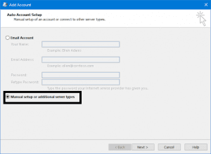 start setting up your email account with Outlook