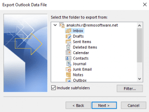 the outlook data file reached the maximum size