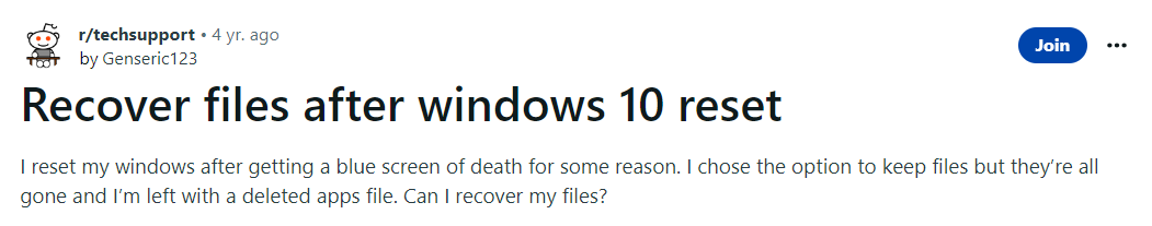 Recover Files after Factory Reset Windows 10 and Windows 11