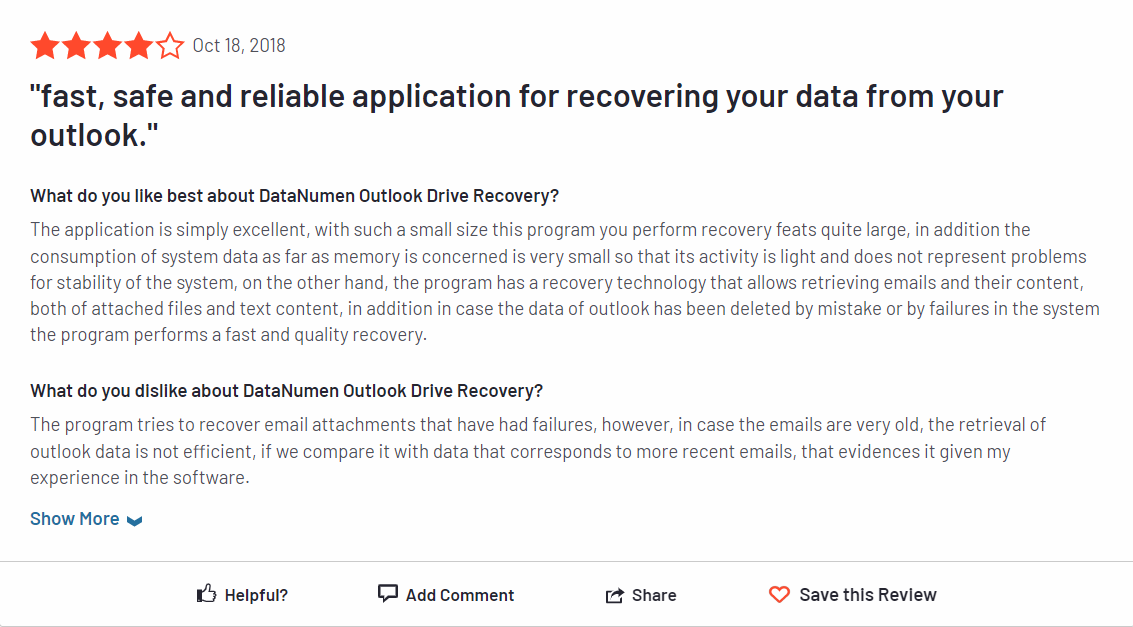 DataNumen PST Repair Review 