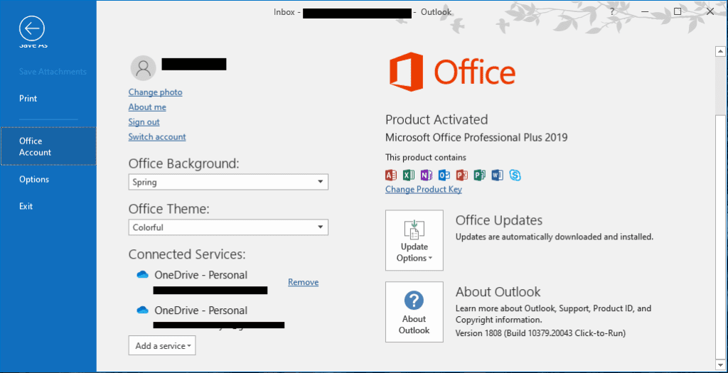 update-outlook-using-office-account