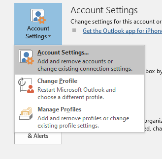 click on account settings...