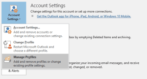 click on account settings, choose manage profile