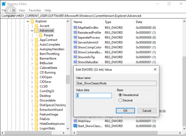 Tweak registry settings to bring back Windows 10 taskbar on Windows 11