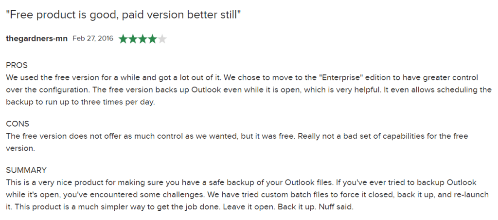 Review of SafePST backup software