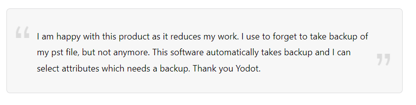Review of Yodot Outlook backup PST