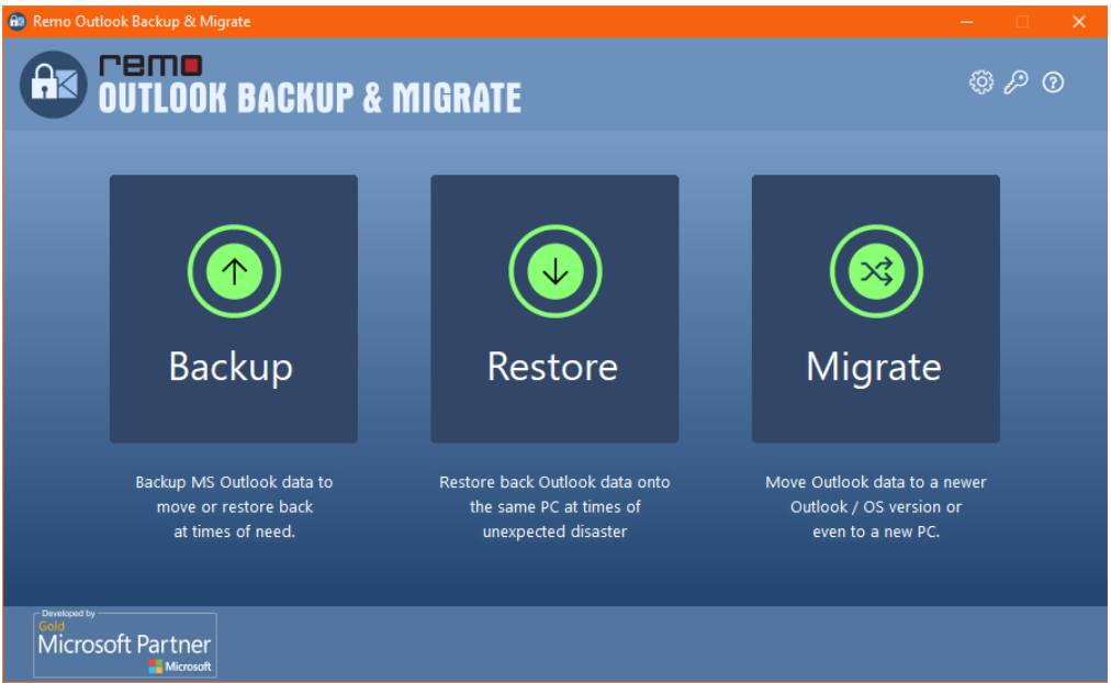 Remo Outlook Backup and Migrate tool