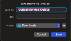 Save Outlook File As Outlook Mac Archive