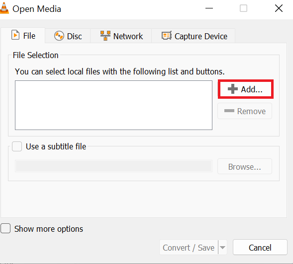 Click on Add to fix issue MP4 has no sound