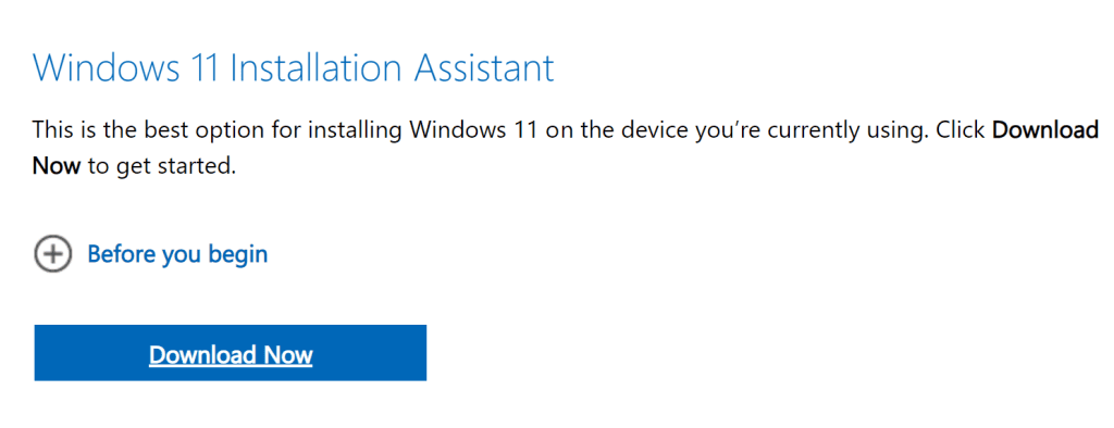 download and install windows 11 installation assistant