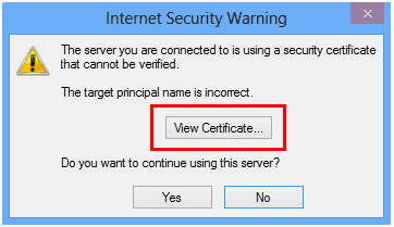 Outlook-certificate-error-pop-up-window