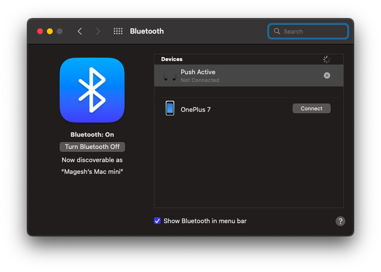 Bluetooth-transfer
