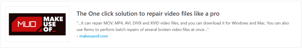 Make Use Of Review on Remo Video Repair software