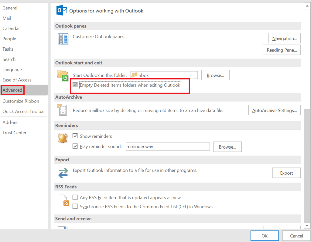 empty-deleted-items-folder-when-exiting-outlook