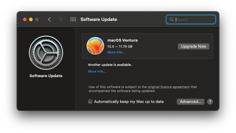 Upgrade Software Update