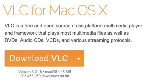 Download VLC player on Mac