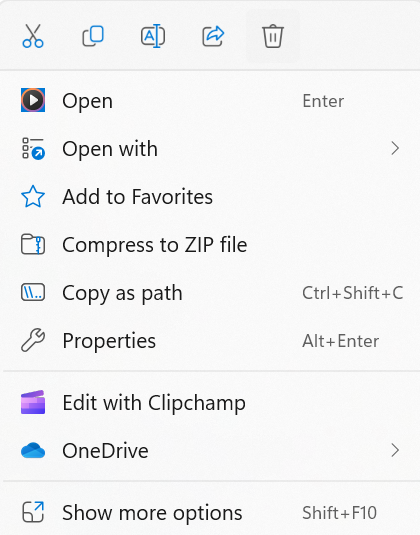 Select Open With option