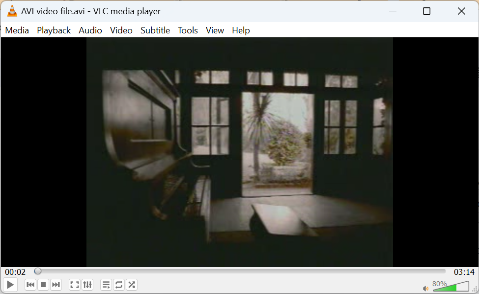 Play AVI video on VLC