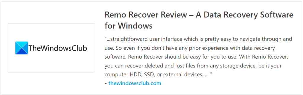 thewindowsclub review on remo recover after recovering deleted files from the c drive