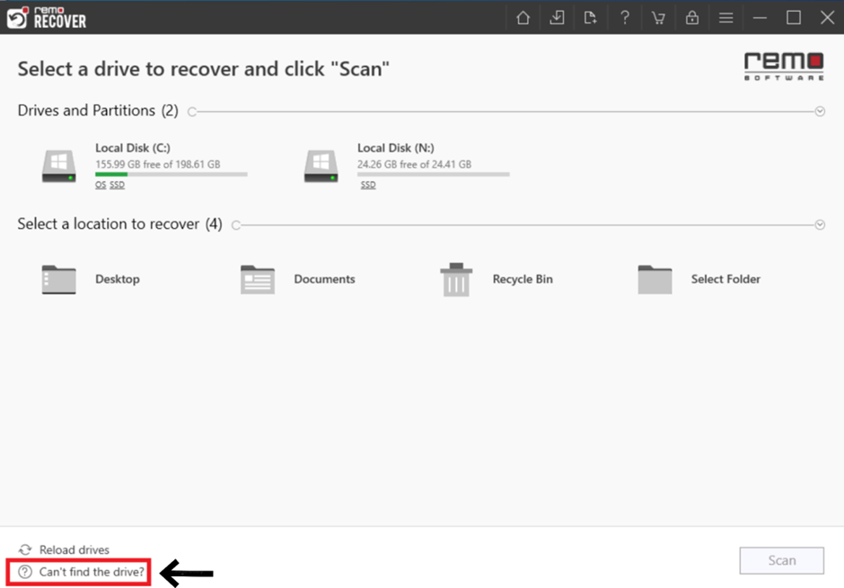 to open unlocated SD card on home window click on can't find the drive