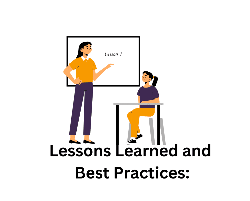 Lessons learned and Best practices