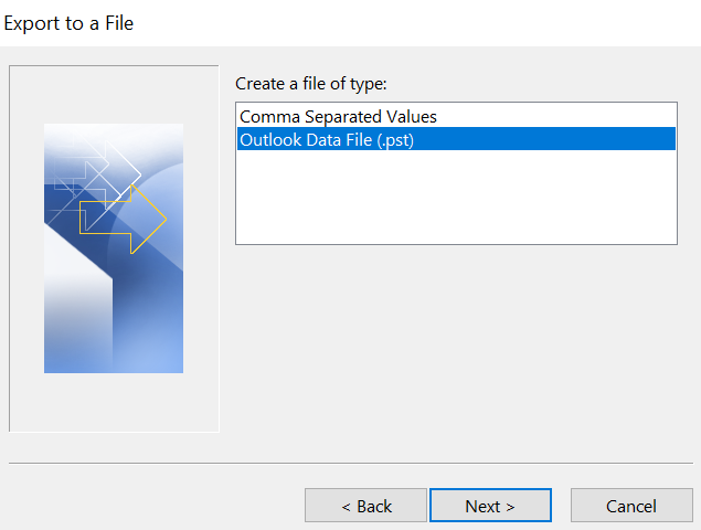 select-the-outlook-data-file-pst-format