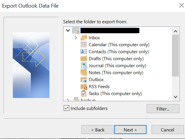 select-the-files-and-folders-you-want-to-include-in-your-pst-file