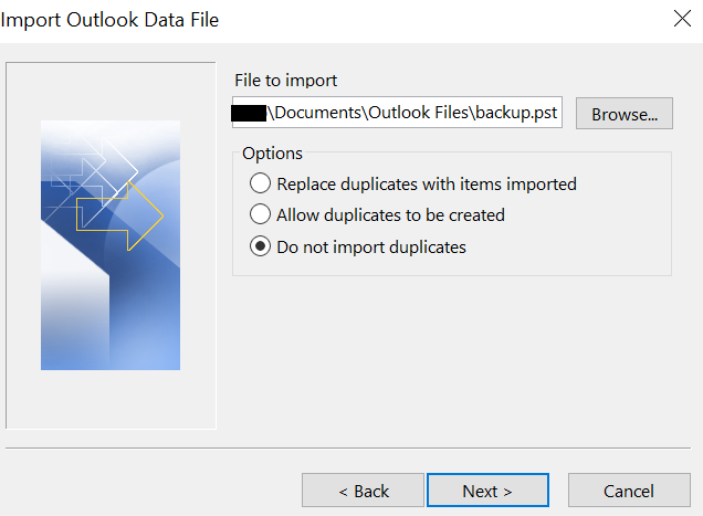 select-the-destination-folder-to-export-your-pst-file-to