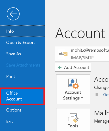 use-the-outlook-office-account-tab-to-access-update-settings