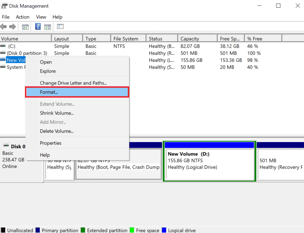 Format the buffalo external hard drive not working or showing up