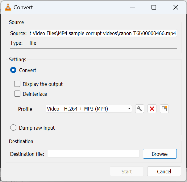 Converting MP4 video to healthy Video