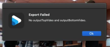 GoPro Export Failed error