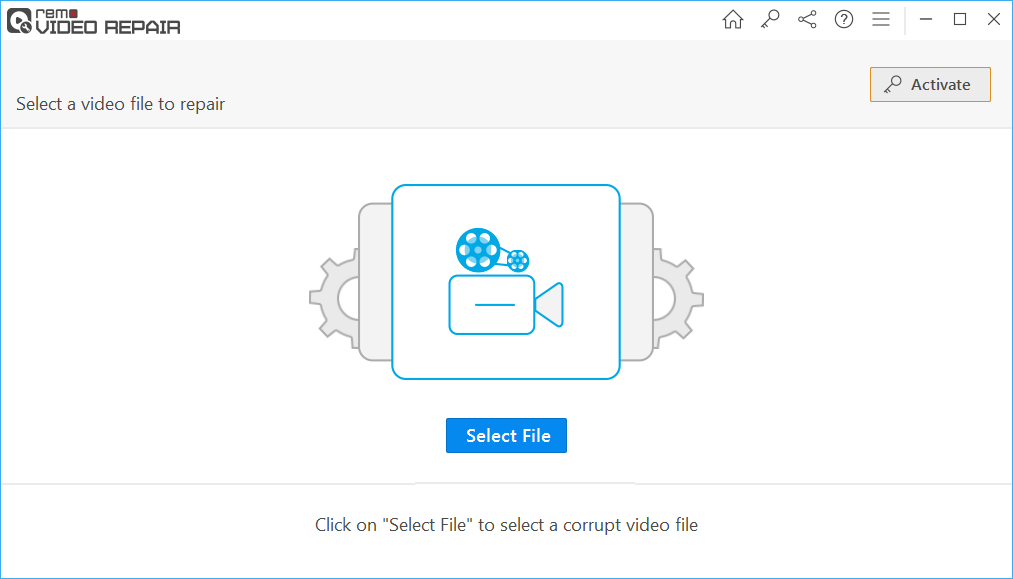 Launch Remo Video Repair and select the file