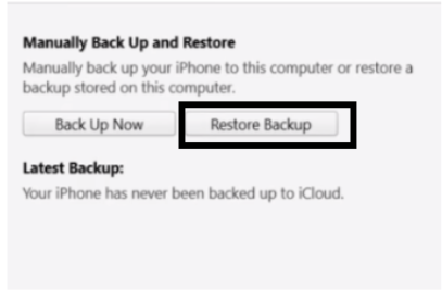 restore photos from backup