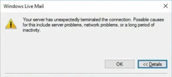 Error server unexpectedly terminated the connection 