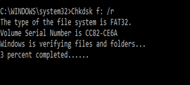 type chkdsk command