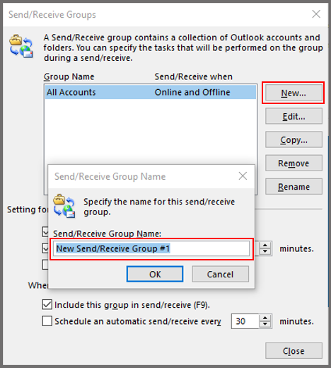 on the new tab input the group name