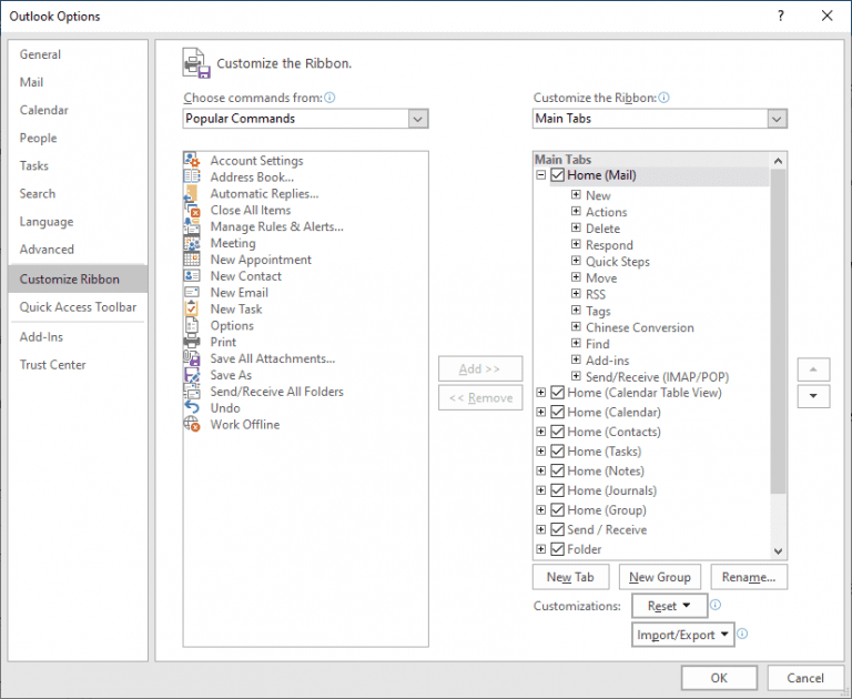 outlook-options-customize-ribbon