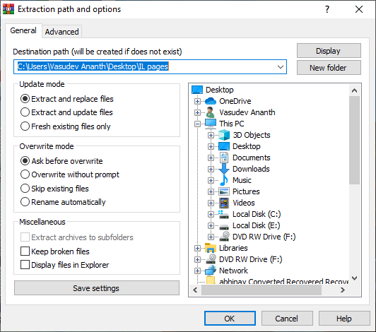 extraction-path-and-options