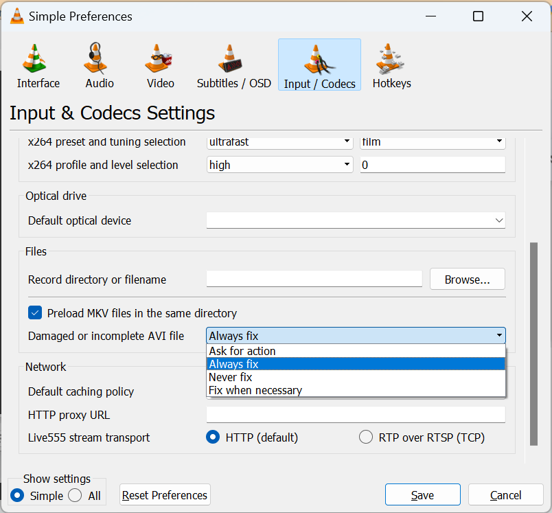 Choose Always Fix option