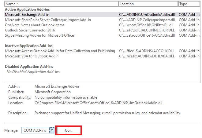 disable-outlook-addins