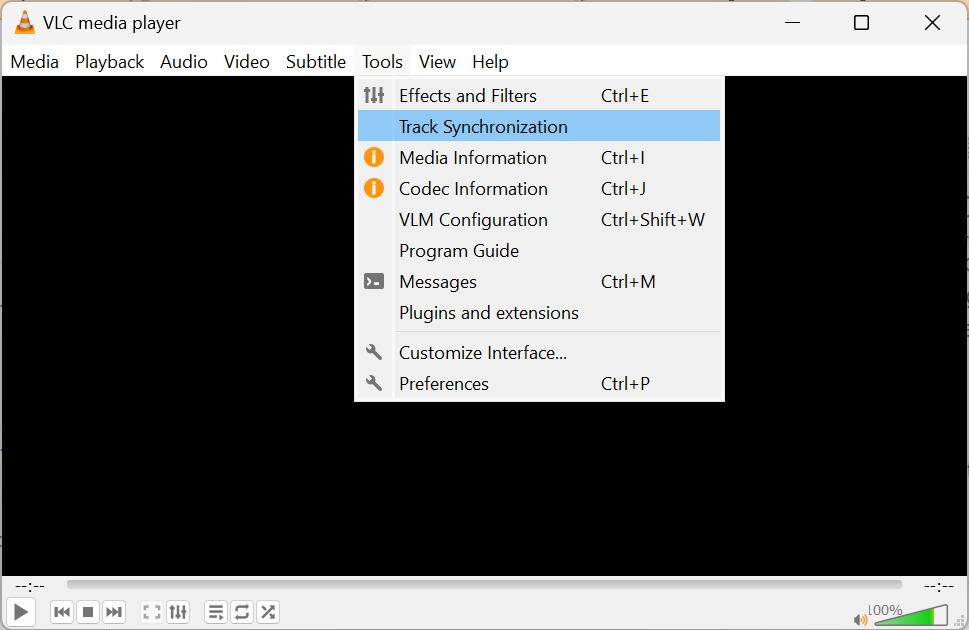 select Track Synchronization