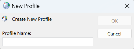 create a new outlook profile
