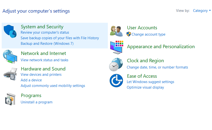 choose system and security
