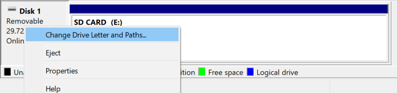 click on change drive letters and paths