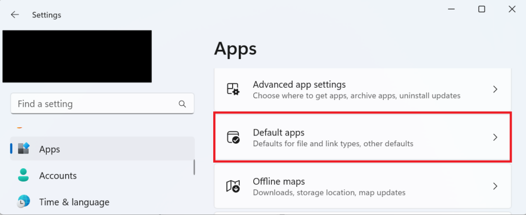 choose default apps