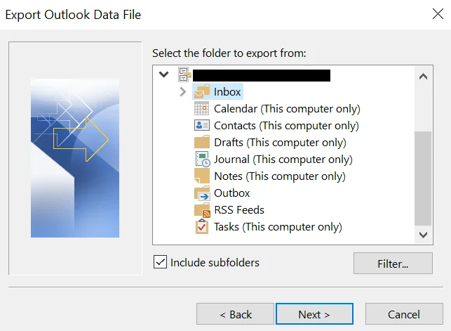 select-folder-to-export-from