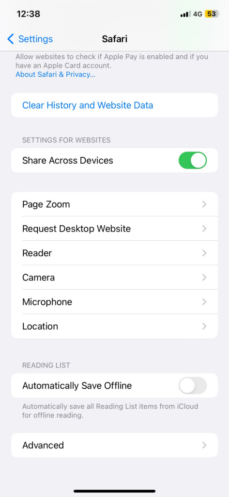 clear history and browser data to play the unable videos on iphone
