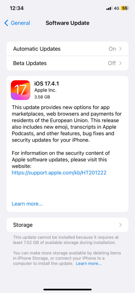 update iphone ios to fix the issue of videos not playing on iphone