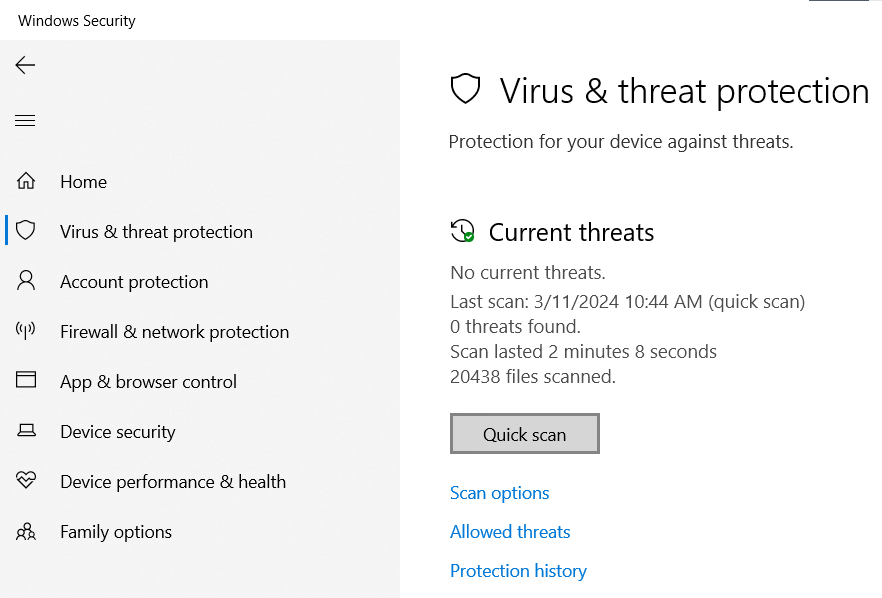scan for virus and malware for to fix Microsoft 365 signing errors